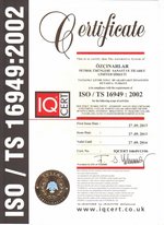 ISO 16949 Belge
